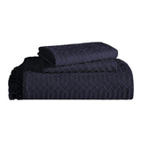 Remi Cotton Blend Jacquard Geometric Fringe Bedspread Set