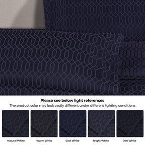 Remi Cotton Blend Jacquard Geometric Fringe Bedspread Set