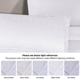Lightweight Cotton Bedspread Set 3-Piece Remi Geometric Fringe Jacquard