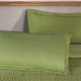 Lightweight Cotton Bedspread Set 3-Piece Remi Geometric Fringe Jacquard