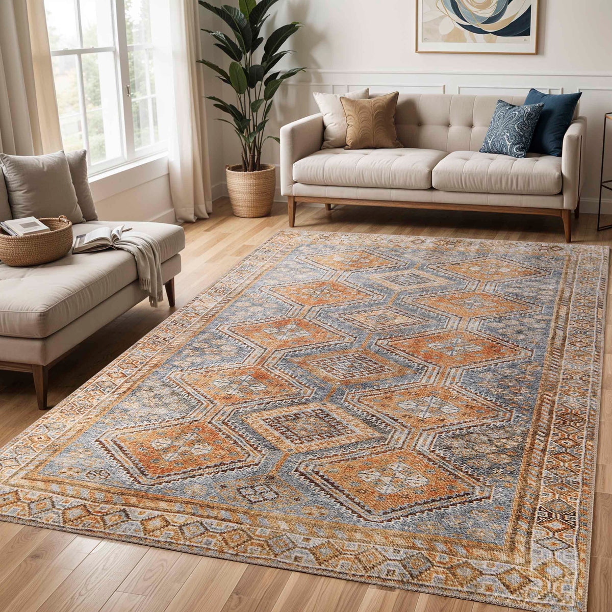 Ren Southwestern Geometric Diamonds Indoor Area Rug Or Runner