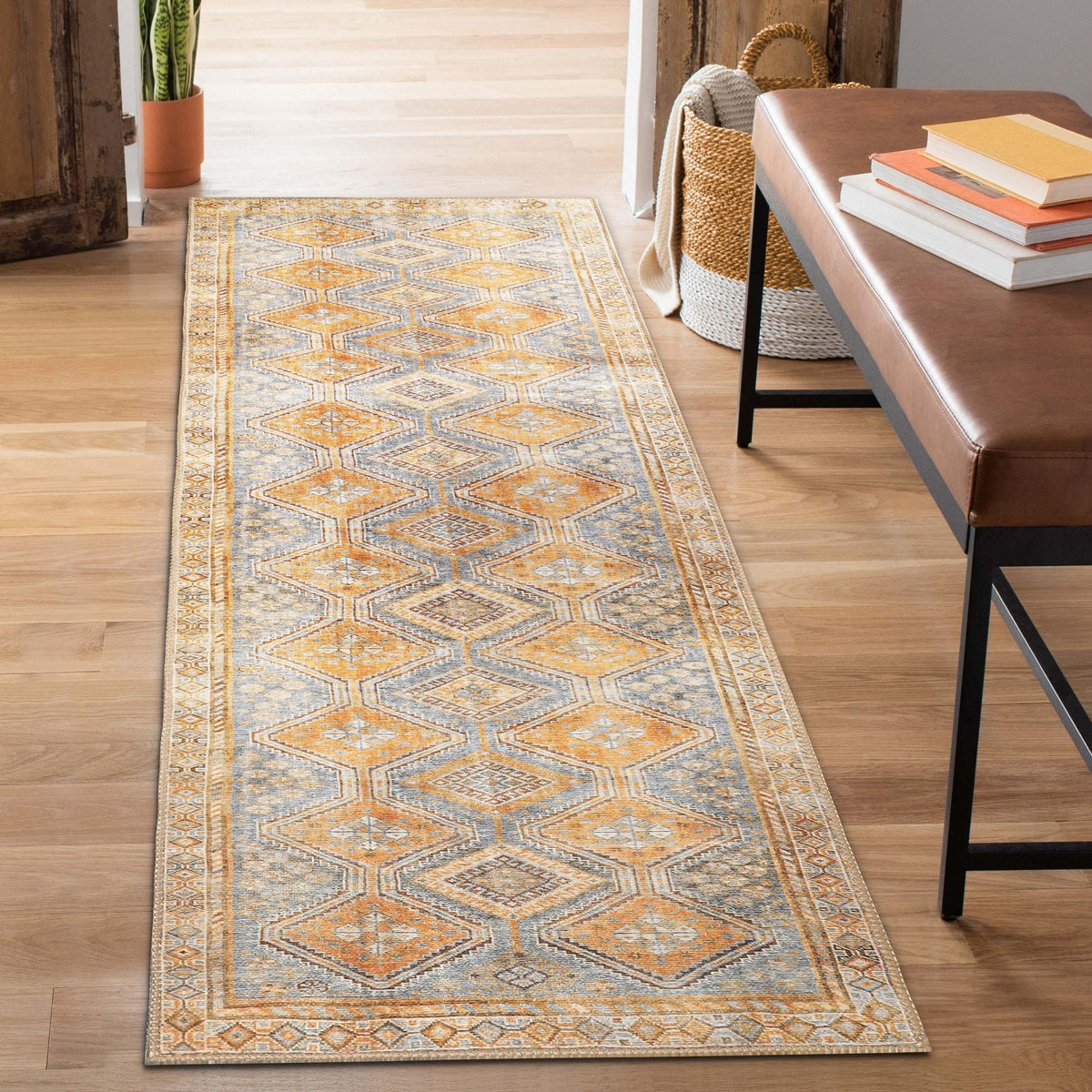Ren Southwestern Geometric Diamonds Indoor Area Rug Or Runner