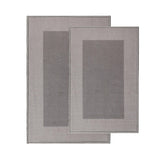 Reno Modern Non-Slip Machine Washable Kitchen & Bath Rug Mat Set