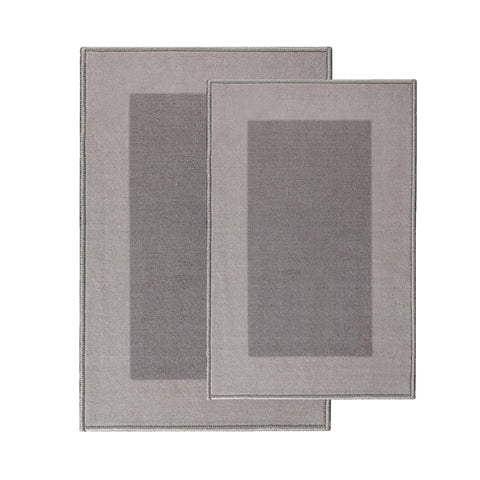 Reno Modern Non-Slip Machine Washable Kitchen & Bath Rug Mat Set