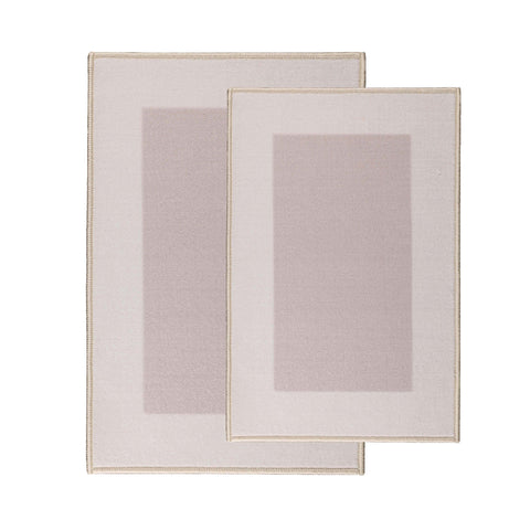 Reno Modern Non-Slip Machine Washable Kitchen & Bath Rug Mat Set