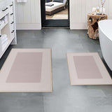 Reno Modern Non-Slip Machine Washable Kitchen & Bath Rug Mat Set