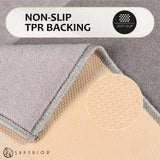 Reno Modern Non-Slip Machine Washable Kitchen & Bath Rug Mat Set