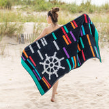 Retro Spin Wheel Oversized 4 Piece Beach Towel Set