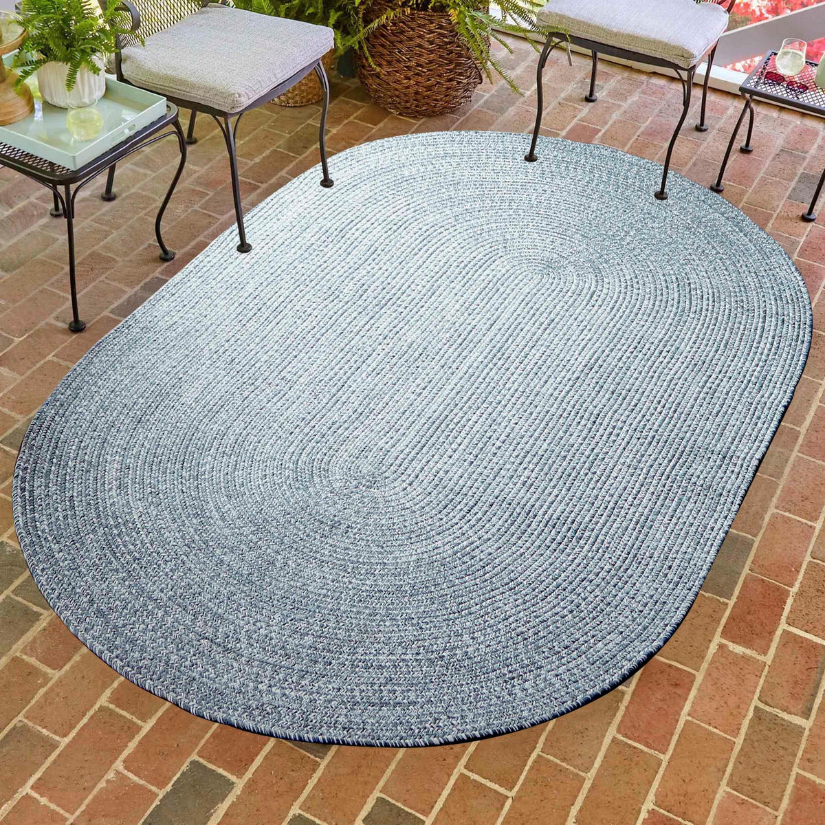 Reversible Braided Eco-Friendly Area Rug Indoor Outdoor Rugs