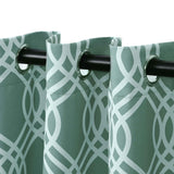 Ribbon Trellis Washable Room Darkening Blackout Curtains, Set of 2