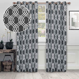 Ribbon Trellis Washable Room Darkening Blackout Curtains, Set of 2