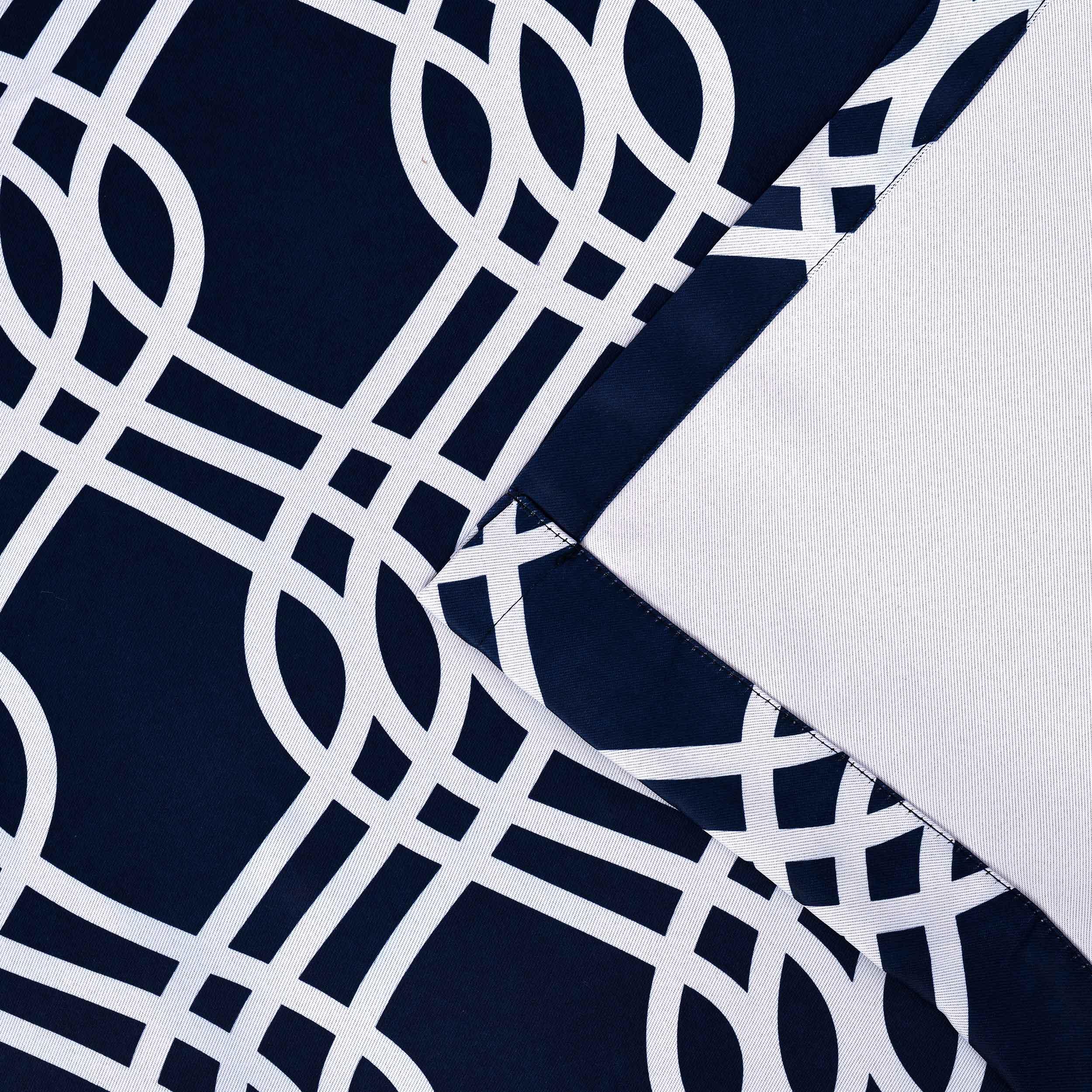 Ribbon Trellis Washable Room Darkening Blackout Curtains, Set of 2