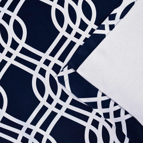 Ribbon Trellis Washable Room Darkening Blackout Curtains, Set of 2