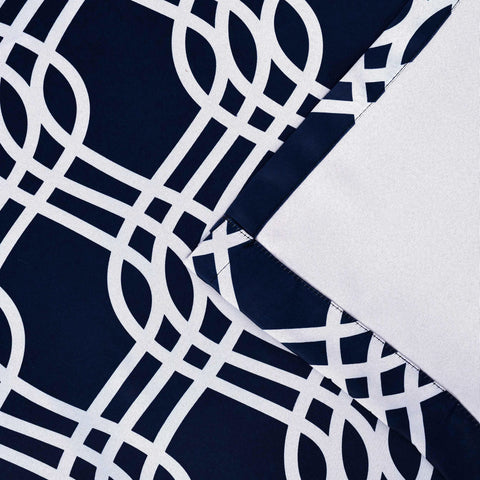 Ribbon Trellis Washable Room Darkening Blackout Curtains, Set of 2