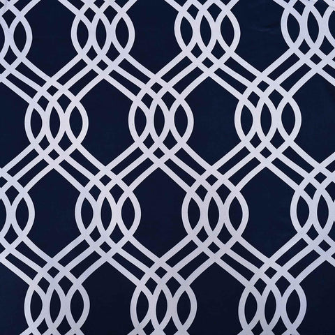 Ribbon Trellis Washable Room Darkening Blackout Curtains, Set of 2