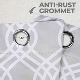 Ribbon Trellis Washable Room Darkening Blackout Curtains, Set of 2
