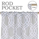 Ribbon Trellis Washable Room Darkening Blackout Curtains, Set of 2