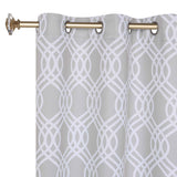Ribbon Trellis Washable Room Darkening Blackout Curtains, Set of 2