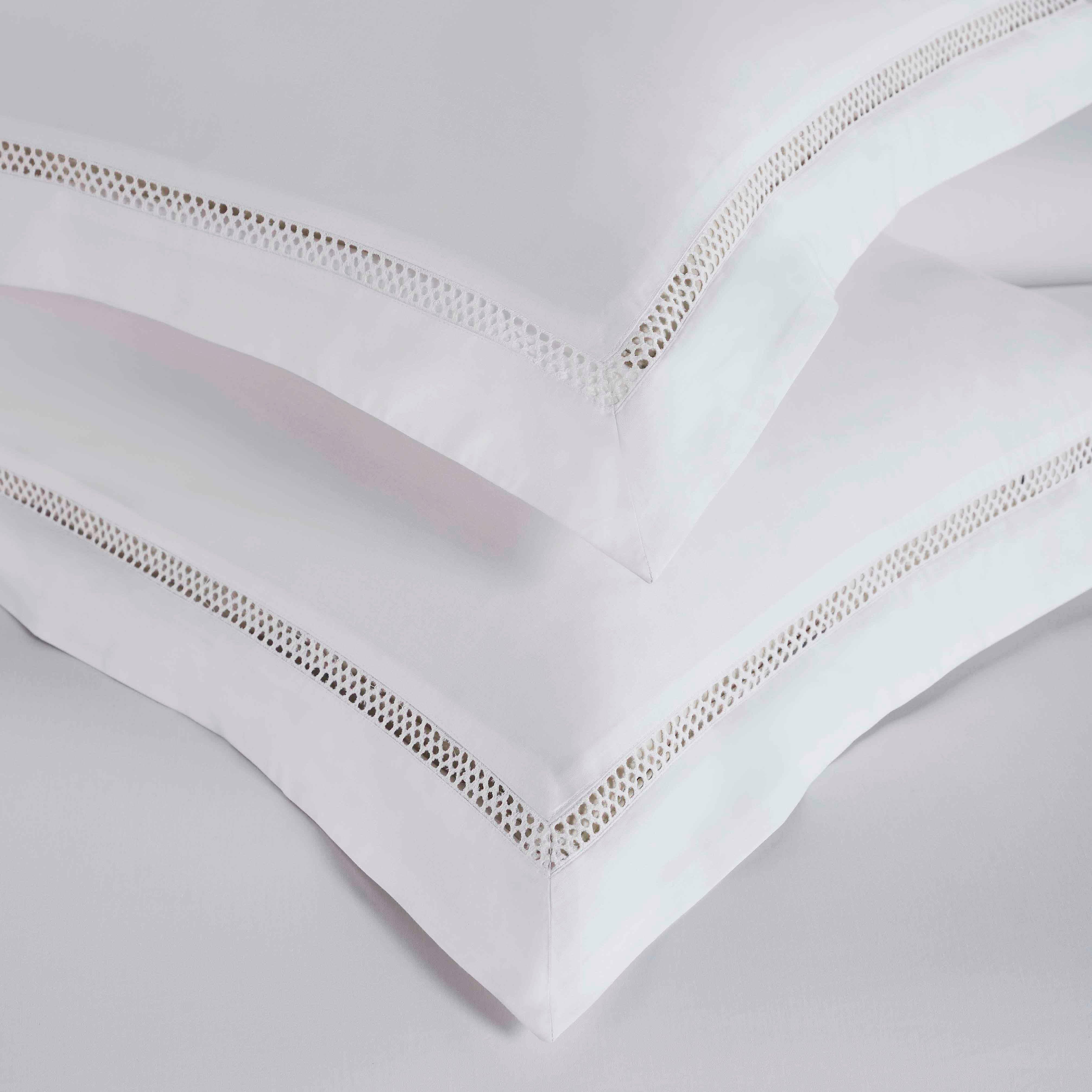 Riverton Cotton Cross-Stitch Embroidered 3 Piece Duvet Cover Set