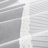 Riverton Cotton Striped Embroidered Duvet Cover Set