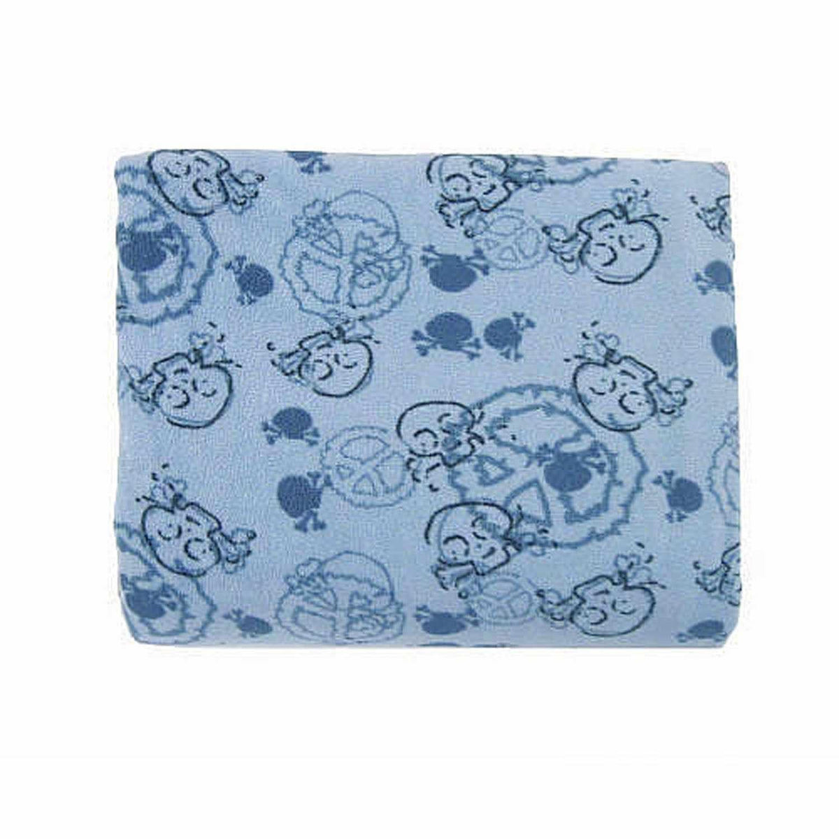 Rock Party Skull and Peace Sign Kids Fleece Throw Blanket