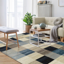 Rockaway Modern Geometric Checkered Indoor Area Rug Or Runner