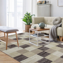 Rockaway Modern Geometric Checkered Indoor Area Rug Or Runner