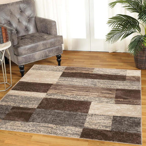 Rockwood Modern Geometric Patchwork Indoor Area Rug or Runner