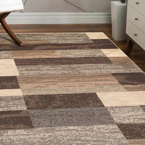 Rockwood Modern Geometric Patchwork Indoor Area Rug or Runner
