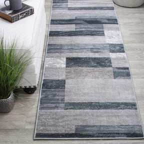 Rockwood Modern Geometric Patchwork Indoor Area Rug or Runner