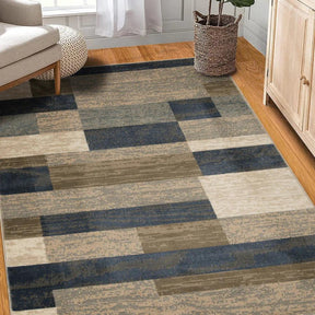 Rockwood Modern Geometric Patchwork Indoor Area Rug or Runner