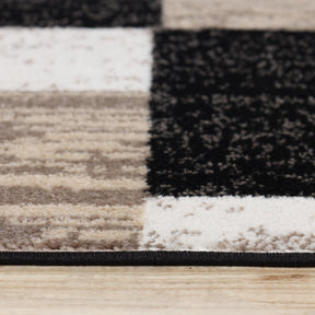 Rockwood Modern Geometric Patchwork Indoor Area Rug or Runner