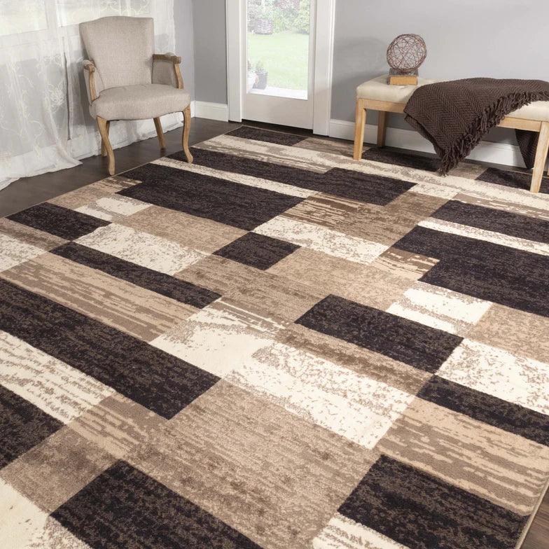 Rockwood Patchwork Non-Slip Indoor Washable Area Rug