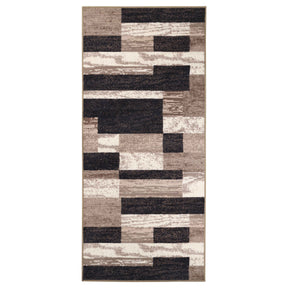 Rockwood Patchwork Non-Slip Indoor Washable Area Rug