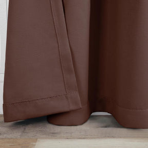 Rod Pocket Room Darkening Solid Blackout Curtains, Set of 2