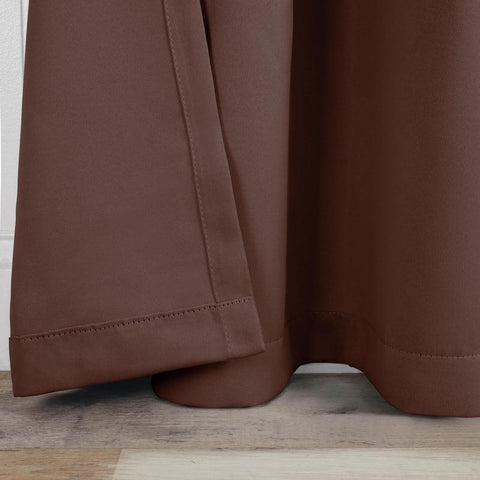 Blackout Curtains Rod Pocket Solid Room Darkening Set of 2