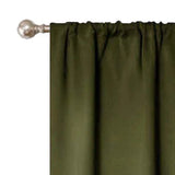 Rod Pocket Room Darkening Solid Blackout Curtains, Set of 2