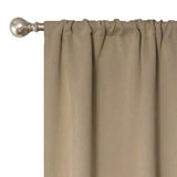 Rod Pocket Room Darkening Solid Blackout Curtains, Set of 2