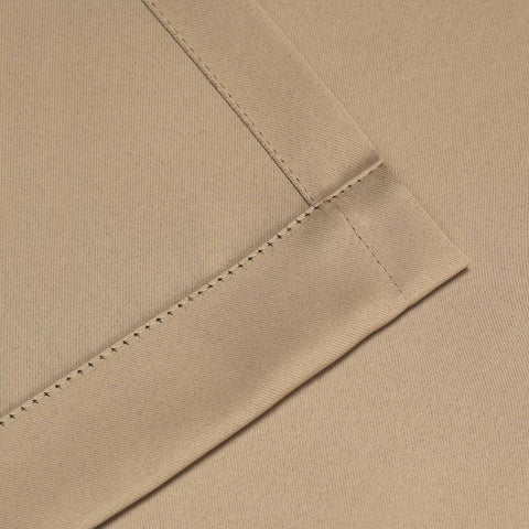 Blackout Curtains Rod Pocket Solid Room Darkening Set of 2