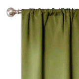 Rod Pocket Room Darkening Solid Blackout Curtains, Set of 2