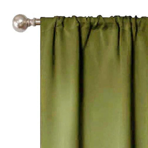 Blackout Curtains Rod Pocket Solid Room Darkening Set of 2