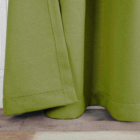 Blackout Curtains Rod Pocket Solid Room Darkening Set of 2