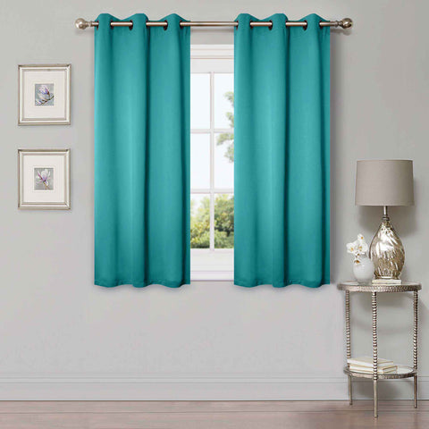 Blackout Curtains Rod Pocket Solid Room Darkening Set of 2