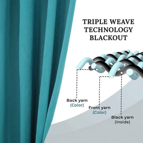 Solid Machine Washable Room Darkening Blackout Curtains, Set of 2