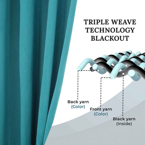 Blackout Window Curtains Solid Room Darkening Washable Set of 2