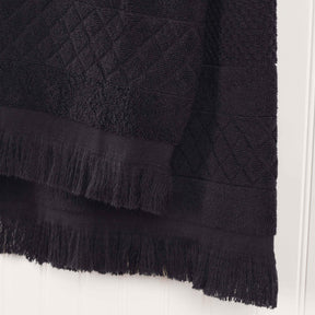 Rolla Cotton Geometric Jacquard Plush Absorbent Hand Towel Set of 6