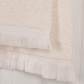 Rolla Cotton Geometric Jacquard Plush Face Towel Washcloth Set of 12
