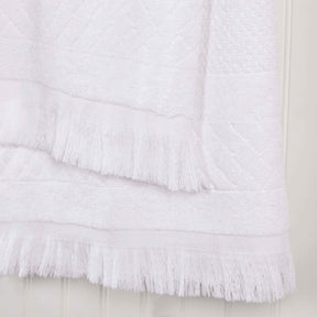 Rolla Cotton Geometric Jacquard Plush Soft Absorbent 12 Piece Towel Set