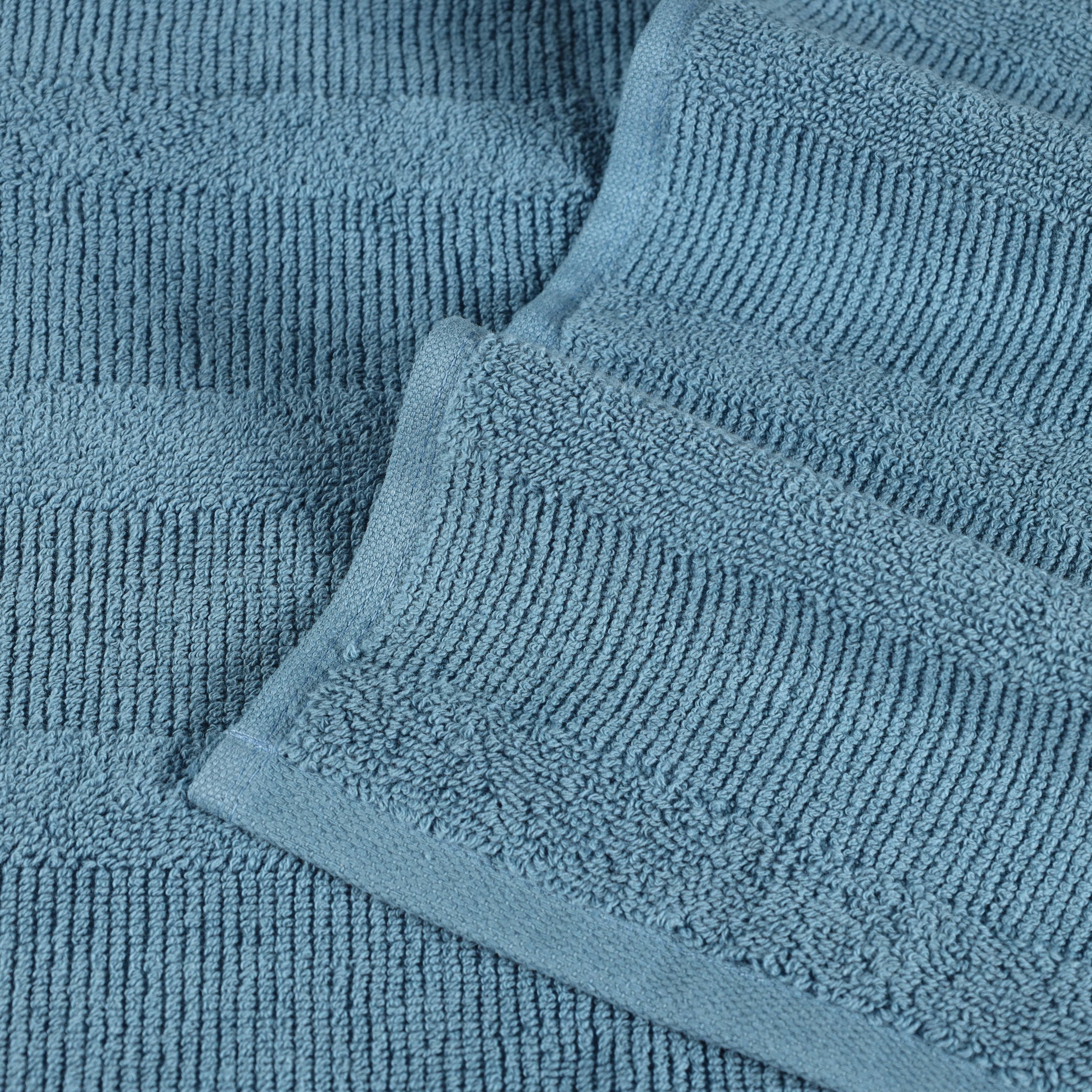 Roma Cotton Ribbed Textured Soft Absorbent 12 Piece Assorted Towel Set