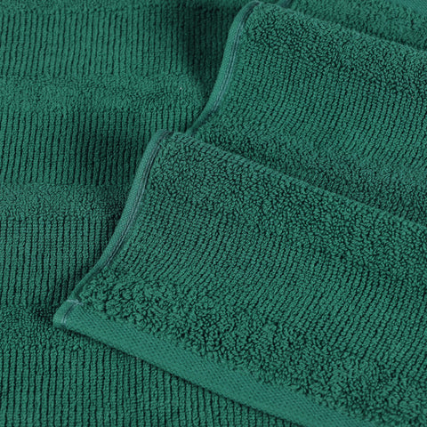 Roma Cotton Ribbed Textured Soft Absorbent 12 Piece Assorted Towel Set